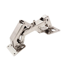 Hydraulic Soft Close 180 Degree Frameless Cabinet Hinge Adjustable Nickel Plated