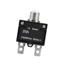 Reset Thermal Switch Circuit Breaker, 20A 125/250V, Overcurrent Overload Protection for Generators Automotive Industrial Marine