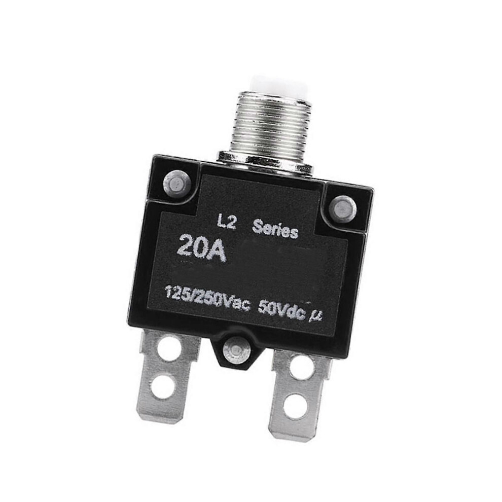 Reset Thermal Switch Circuit Breaker, 20A 125/250V, Overcurrent Overload Protection For Generators Automotive Industrial Marine 6901168275443