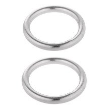 2pcs Stainless Steel Welded O Round Rings, Marine Grade 304, Rust Resistant, for Marine Diving Outdoor Luggage Saddles Hammock Yoga