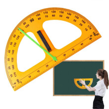 Veľký uhlomer pre učiteľov s 180-stupňovým magnetickým uhlomerom na bielu tabuľu pre hodiny geometrie v triede