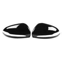 Cubierta de retrovisor lateral 1 par, Negro Brillante, Compatible con Mercedes Benz C S E GLC Clase W205 W222 W213 X253 2014-2023