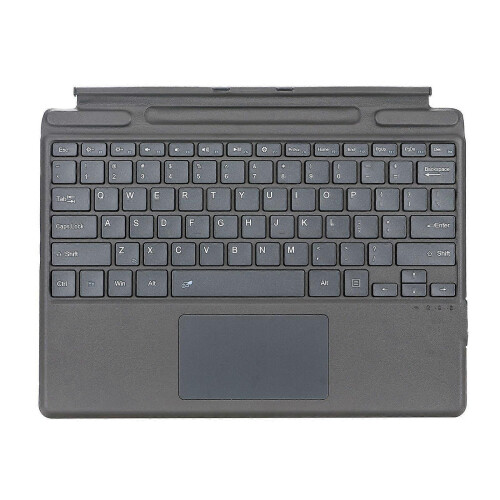 Étui cuir clavier Bluetooth avec pavé tactile et emplacement pour stylet, compatible avec Microsoft Surface Pro 8 Pro X