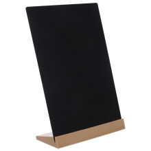 Small Desktop Chalkboard with Stand, Black ABS Tabletop Chalkboard Sign for Weddings, Birthdays, Office, Shop, Home Decoration, 30x21x7.5cm