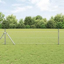 vidaXL Ground Fix Welded Wire Fence 25 x 0.4 m (W x H)
