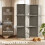 Homcom HOMCOM 4 Panel Folding Room Divider, Privacy Screen with Shelves, Grey 5