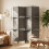 Homcom HOMCOM 4 Panel Folding Room Divider, Privacy Screen with Shelves, Grey 7