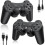 2 Pack Wireless Controller, compatible with Sony PlayStation 3, Double Shock 3, Bluetooth Rechargeable, Motion Sensor, Supports PC Windows 7 8 10 1