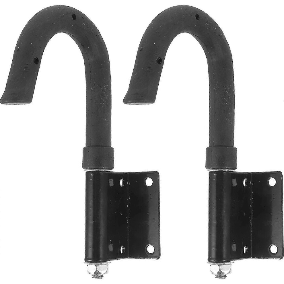Ladder Roof Hooks, 2 Pieces, Stainless Steel With Rubber, Black, For Extension Ladders, Roof Access Safety``` 6901168092538