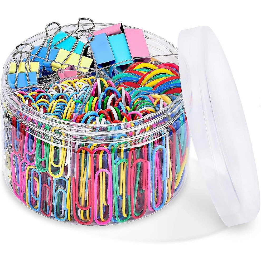 240Pcs Assorted Size Binder Clips And Paper Clips Set, Metal Office Clips For Document Organisation, Office School Home Use 6901168058848