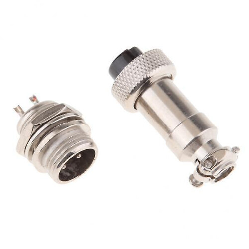 Conector de Aviação 2 Pinos Macho e Fêmea Compatível com Equipamentos de Sinal e Navegação