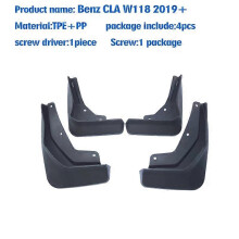 Car Mudguard Fender Splash Mud Flaps 4pcs Set, compatible with Mercedes Benz CLA W118 C118 2019-2025 Front Rear Car Accessories
