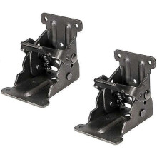 2pcs Self-locking Hinges, Folding Furniture Flap Leg Hinge, Thick Steel Folding Bracket, 90 Degree Locking, for Table Bed Benches DIY Furniture