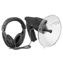 Parabolic Microphone Monocular X8 Bionic Ear, 8X Magnification 200M Long Range Birds Listening Telescope, Black