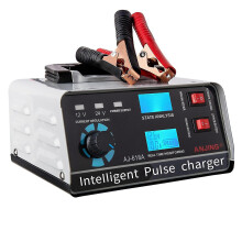 Automatische acculader 400W 40A 12V/24V, slimme pulsreparatie, compatibel met auto vrachtwagen motorboot boot landbouwvoertuigen, UK-stekker