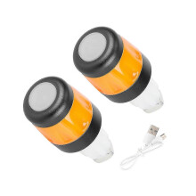 Luces de extremo de manillar para scooter eléctrico 2 unidades, ABS impermeable, recargables por USB para seguridad al conducir de noche
