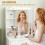 Homcom HOMCOM Dressing Table with Mirror and Stool, Makeup Desk with Drawers, White 6