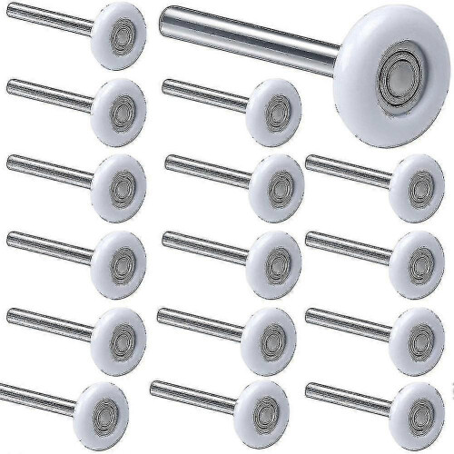 Rolamento de Porta de Garagem de Nylon Compatível com Trilho de 2 Polegadas, 120x46mm, 12 Unidades, Cor Branca