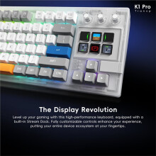 K1 Pro 6 LCD Visual Mechanical Keyboard Hot‑Swappable Macro Gaming Console RGB Controller