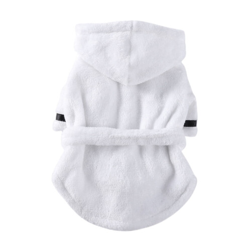 Hondenbadjas, wit, polyester, 1 stuk 2