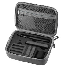 Étui de transport de rangement antichoc compatible avec Insta360 ONE X2, polyester résistant à l'eau, doublure EVA, gris, 22,5 x 17 x 7 cm