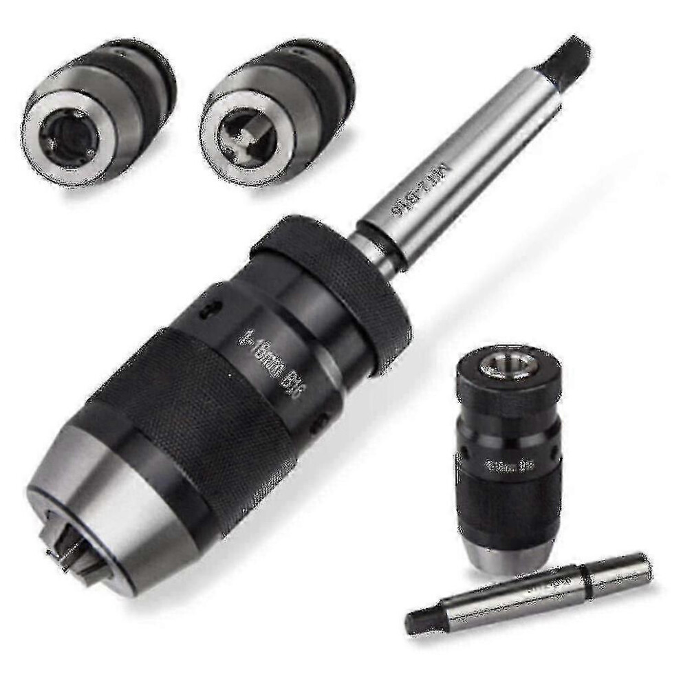 Quick-Release B16 Drill Chuck, 1-16Mm Clamping Range, With Mk2 Taper Cones For Precision Boring And Drilling Tools 6901168089002