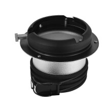 Speedring-Adapter kompatibel mit Profoto Blitzgeräten auf Bowens-Anschluss, Studioleuchtenzubehör aus Metall