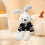 Plyschdockkläder Svart garn 1 st 4