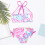 Ensemble bikini fleuri pour filles avec bas à cordon de serrage pour tous les âges 5