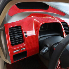 For 8Th 2004-2009 Red Carbon Fiber Instrument Panel Frame Cover Trim