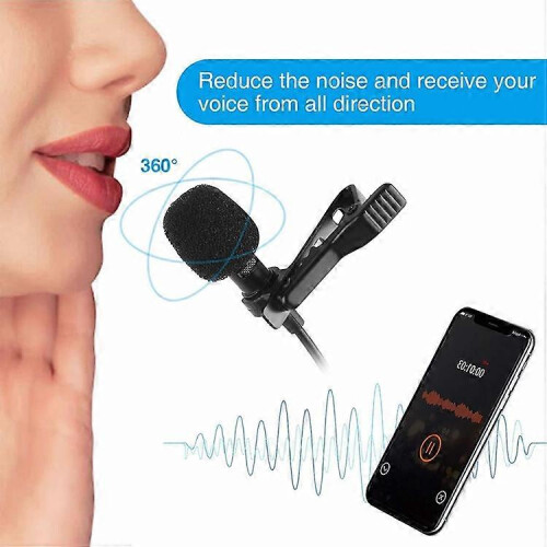 Compatible with Tour Guide Megaphone Lavalier Wired Microphone, Mono Unidirectional, 1.5m Cable 1
