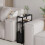 Narrow Side Table with Magazine Rack 18x12x24in 2