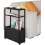 Narrow Side Table with Magazine Rack 18x12x24in 3