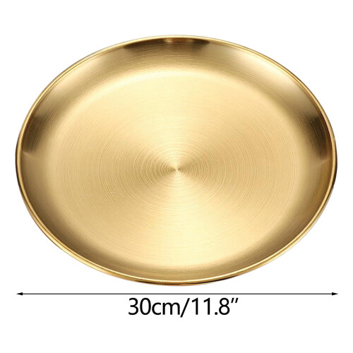 Barbecue and Dinner Plate Set Brushed Stainless Steel Matte 1