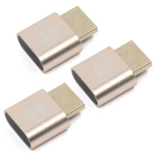 3X VGA Virtual Display Adapter DDC EDID Dummy Plug Display Emulator Lock Plate 1920X1080 New Generation@60Hz