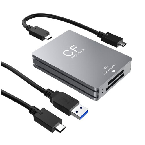 2 in 1 CFexpress Type A  Card Reader USB 3.2 10Gbps Memory Card Reader CFExpress Card Reader Adapter Dual-Slot for SLR 1
