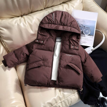 Doudoune d'hiver pour garçon avec capuche et coupe-vent, 6-7 ans