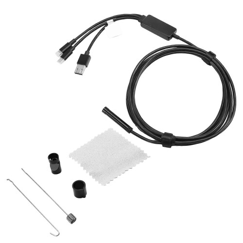 Endoskop do rur 8mm 200W IP67 3m Kompatybilny z iOS Android 1