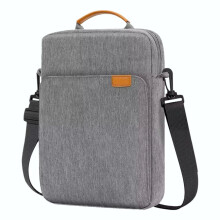 Verticale laptophoes voor 13,3 inch MacBook Air en Pro, zwart.