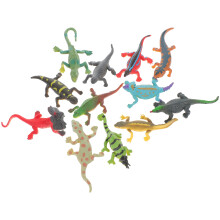 12Pièces Jouets Modèles Animaux Reptiles Colorés En PVC Pour Kids