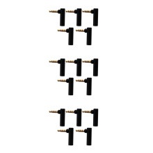 15Pièces Adaptateur 3.5mm À Noir Angle 90 Résistant