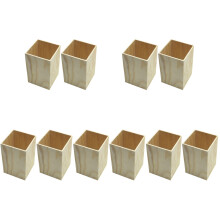 10Pièces Pot À Ustensiles Bois Pour Organisation