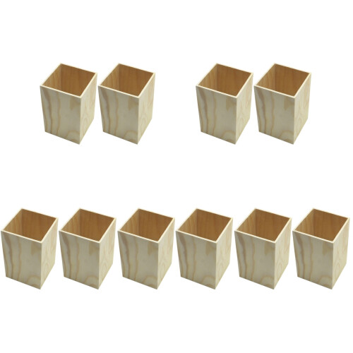 10Pièces Pot À Ustensiles Bois Pour Organisation