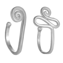 4Pièces Anneaux Fausses Perces Nez Argent U- Serpent Escargot