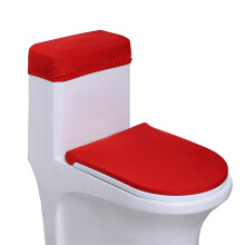 WC-fedél és tartálytakaró szett, piros, 2 db-os