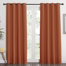 Rideau occultant orange brûlé 52 x 84 po (1 panneau)