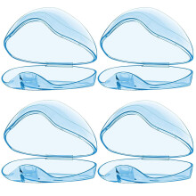 Estuche para chupete transparente, sin BPA, paquete de 4