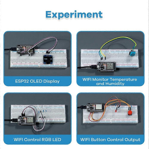 ESP32 ESP-32S WiFi IoT Development Board Learning Kit, Electronics Components Basic Kit with Plastic Storage Case, for DIY Project Learning 2