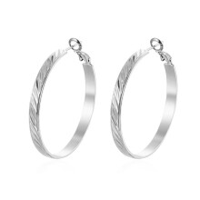 Sterling ezüst cirkónia karika fülbevaló 30–60 mm