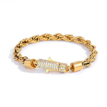 Collier torsadé serti de diamants 6 mm